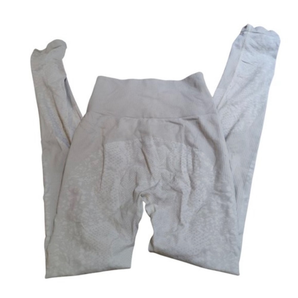 Varley Cream Snakeskin Print High Rise Leggings Small